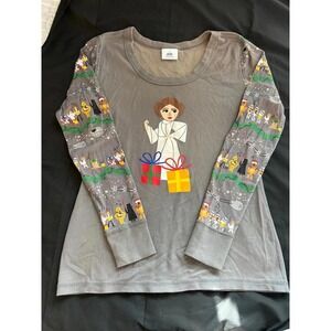 Star Wars Princess Leia Holiday Christmas Long Sleeve Hanna Andersson Med.